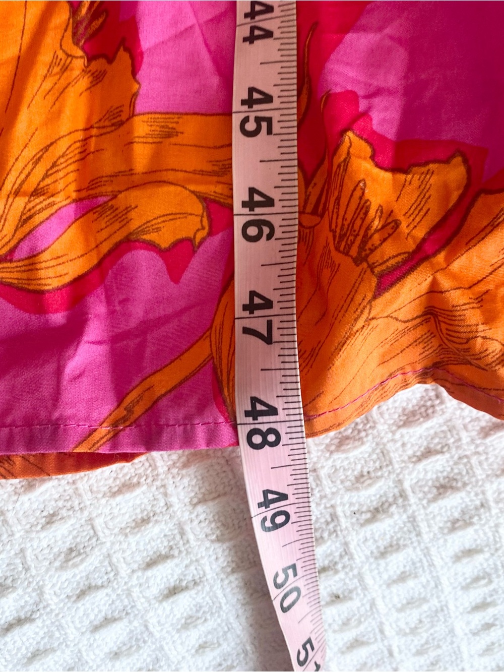 Sugarlips Hot Pink & Orange Floral Smocked Dress Medium - Picture 9 of 9